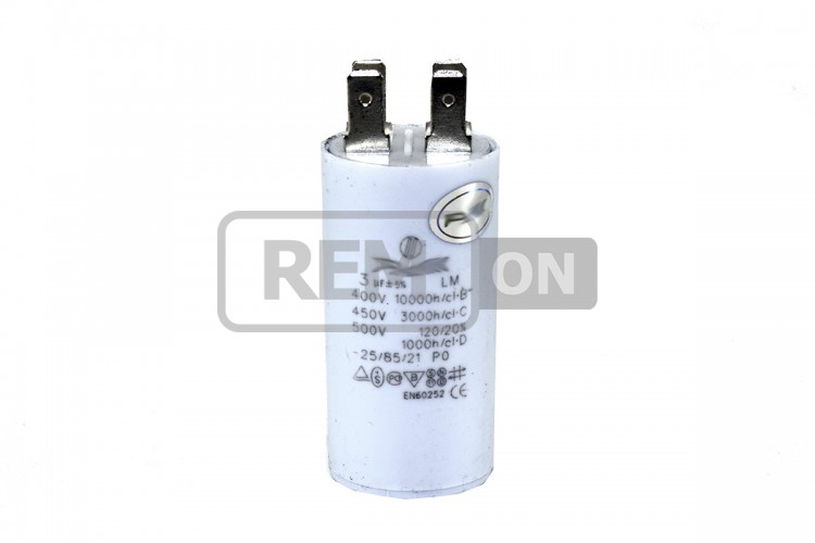 Конденсатор CBB60 3 мкФ 450V, з клемами